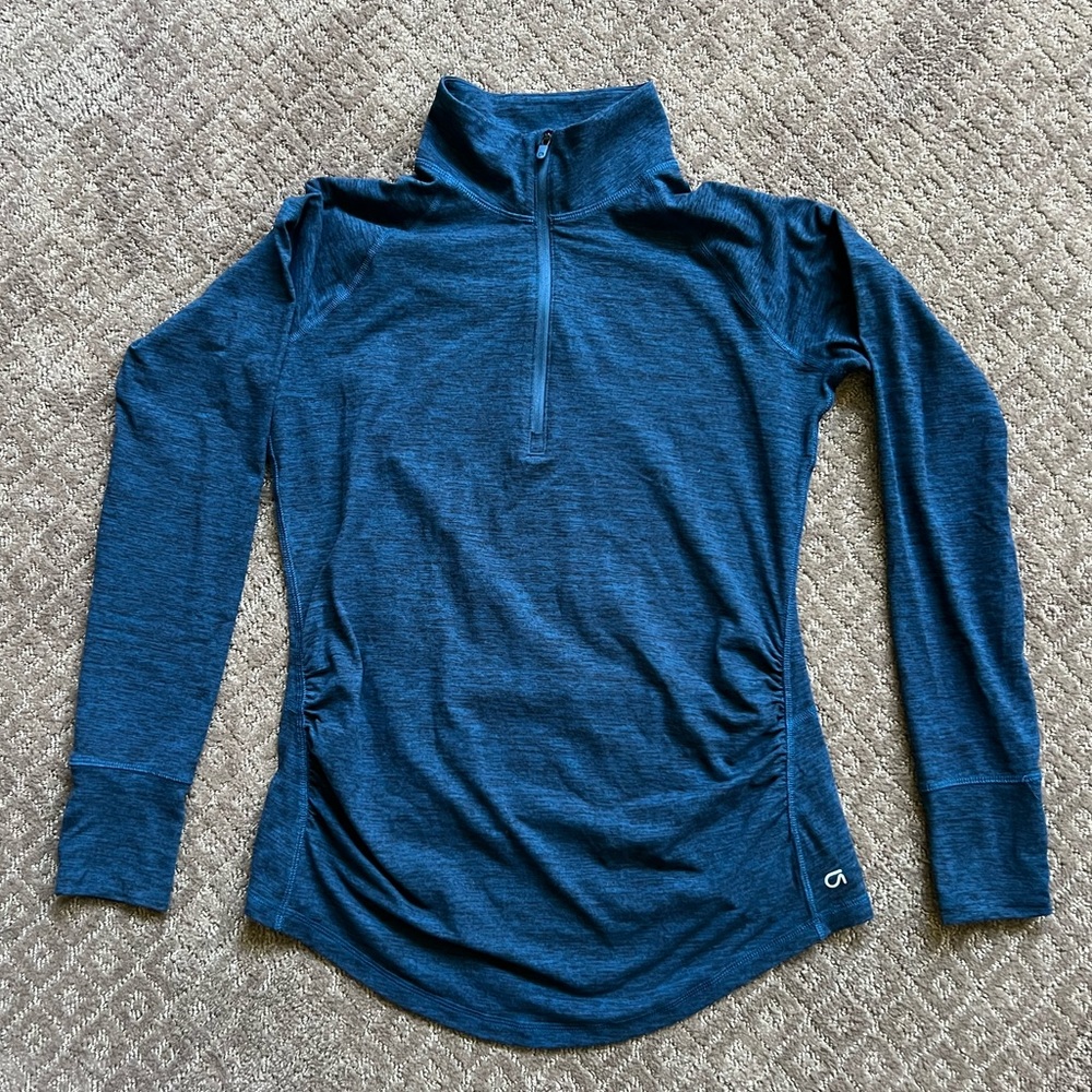 GapFit maternity 3/4 tech zip long sleeve